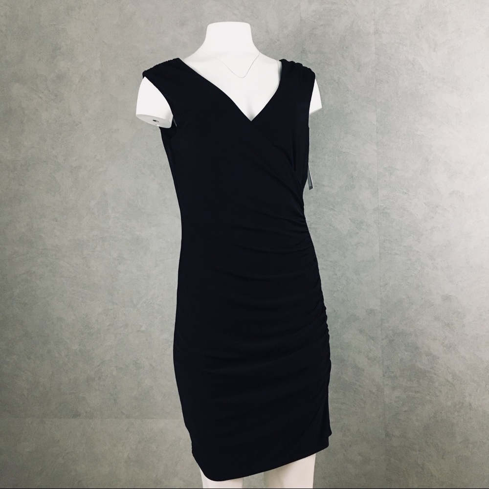 Marc New York ruched sheath dress stretchy sz 10